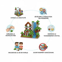 Jeu de Construction Magnétique BuildWorld – Pack Village XL