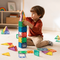 Jeu de construction magnétique - Tuiles Colorées