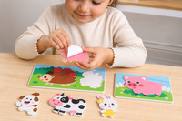 Puzzle Enfant Autocollant – 12 Modèles Illustrés