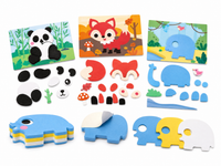 Puzzle Enfant Autocollant – 12 Modèles Illustrés