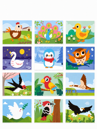 Puzzle Enfant Autocollant – 12 Modèles Illustrés
