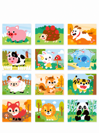 Puzzle Enfant Autocollant – 12 Modèles Illustrés