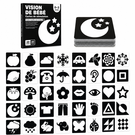 Pack développement complet - Cartes de stimulation visuelle bébé