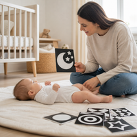 Jouet Montessori - Cartes de Stimulation Visuelle pour Bébé
