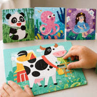Puzzle Enfant Magnétique 3-en-1 Évolutif — 50 Pièces