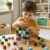Jeu de Construction Magnétique BuildWorld – Pack Mondes