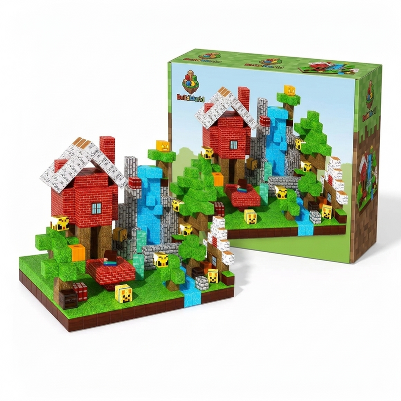 Jeu de Construction Magnétique BuildWorld – Pack Mondes