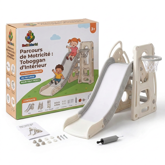 Parcours de Motricité Bébé — Toboggan d’Intérieur pour Enfant